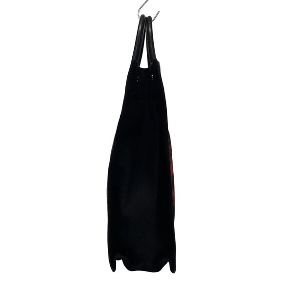 SAINT LAURENT PARIS Noe N/S tote bag Red Black Tweeds Canvas Leather 622-071625 - Picture 3 of 13